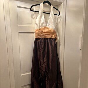 Color Block halter gown
